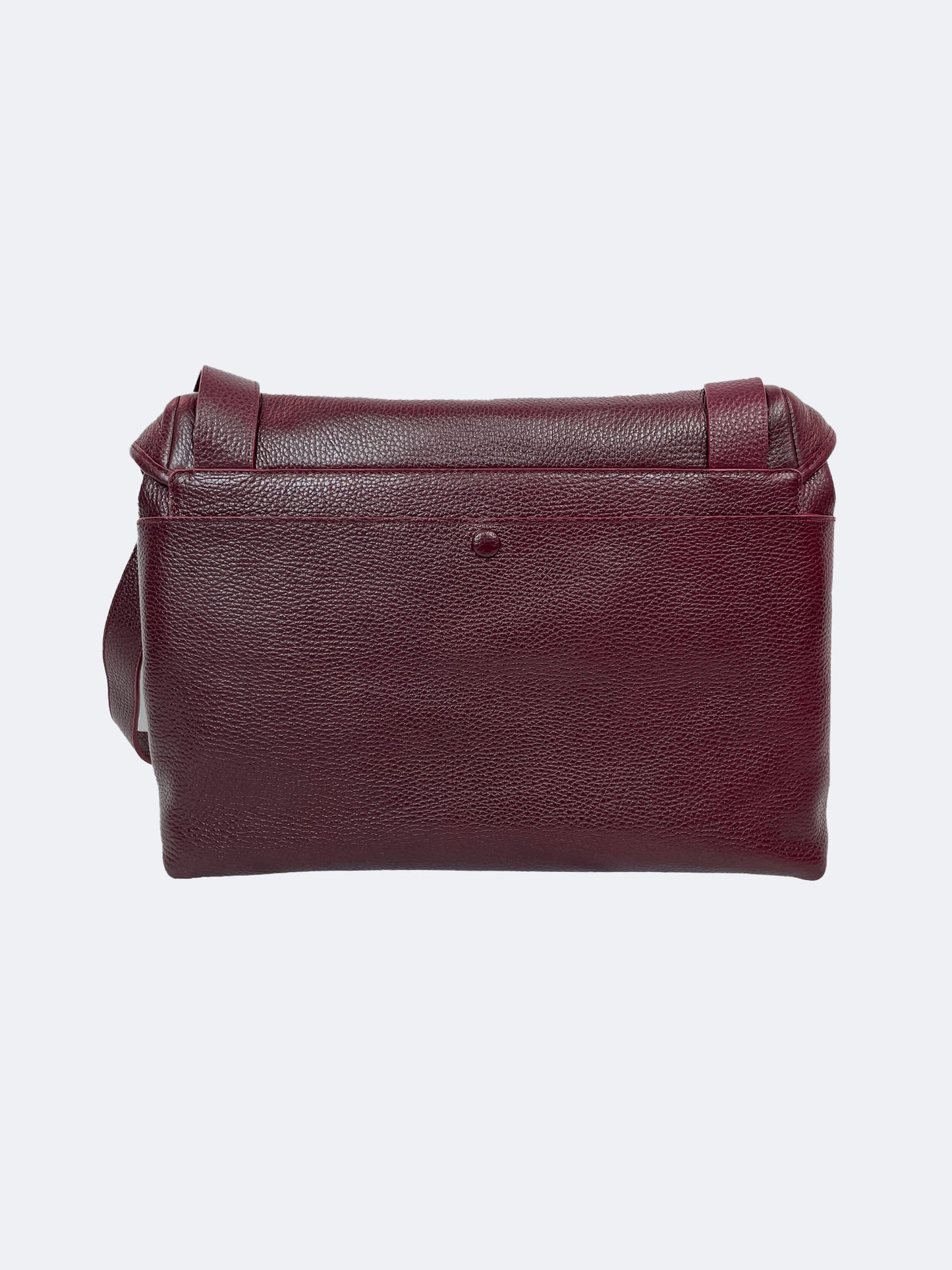 SACOCHE MESSENGER EN CUIR ROUGE BORDEAUX