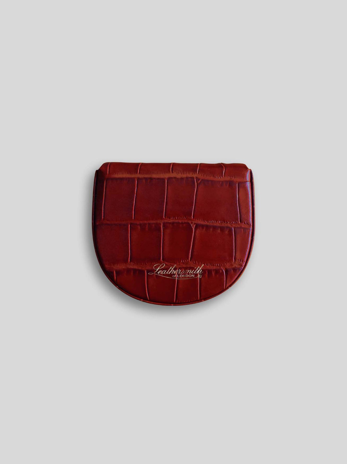 PORTE-MONNAIE EN CUIR CROCO ROUGE