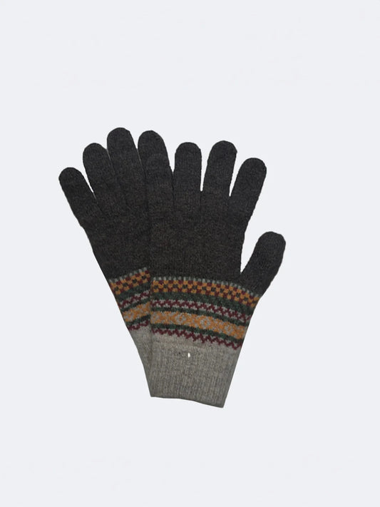 GANTS FAIR ISLE MARRON