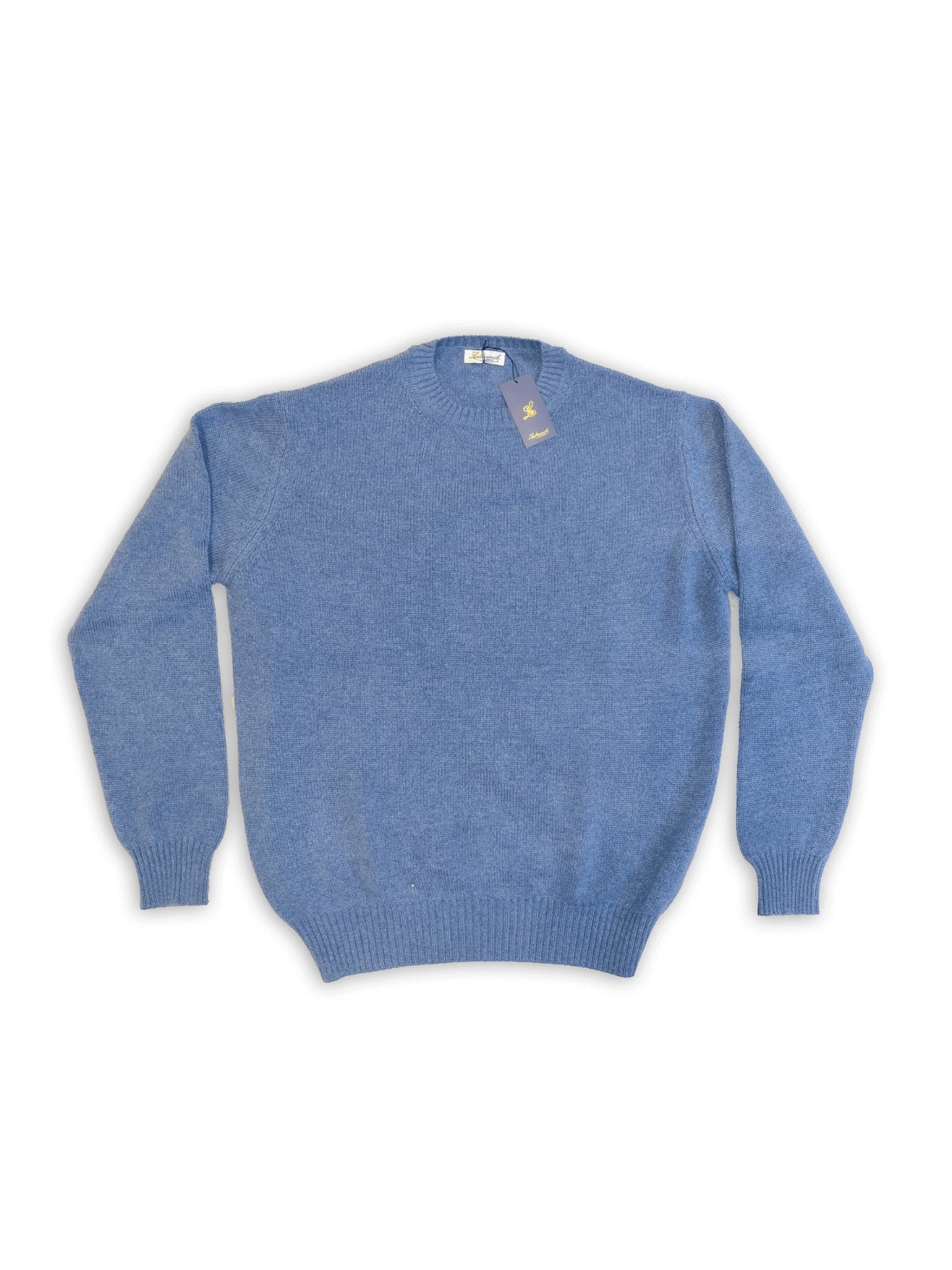 PULL EN CACHEMIRE COL ROND DENIM