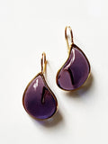 BOUCLES D'OREILLES GOUTTES MAUVE