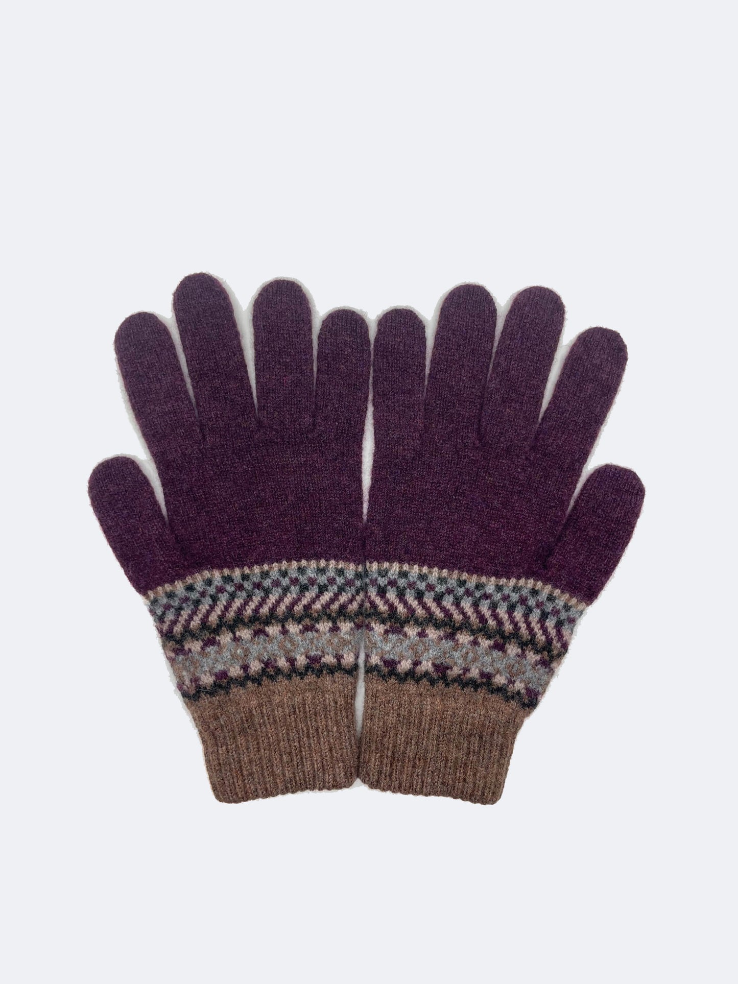 GANTS FAIR ISLE BORDEAUX