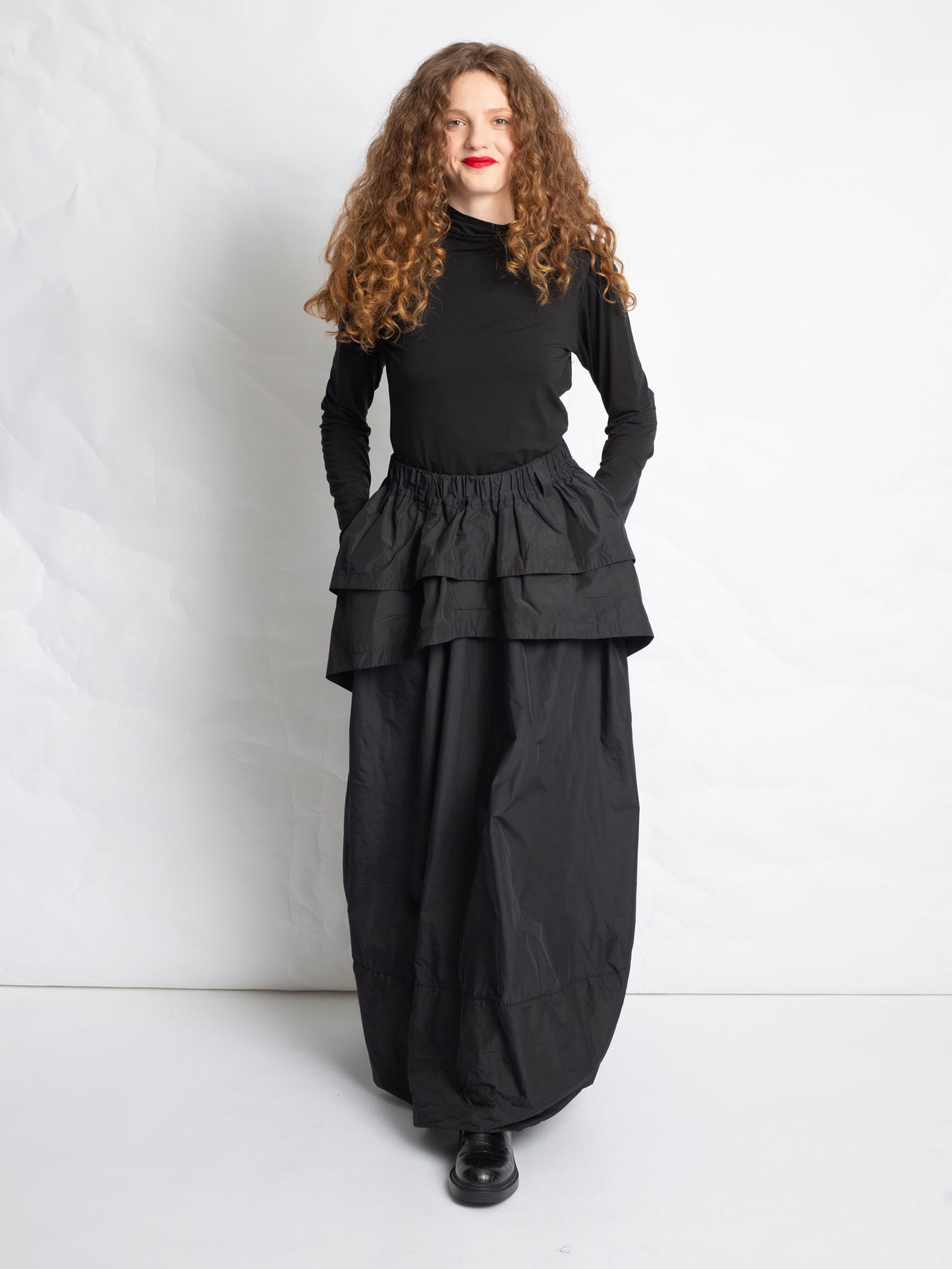 TOP EN JERSEY COL MONTANT T841 - NOIR