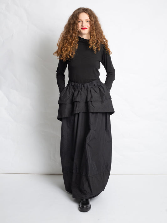 TOP EN JERSEY COL MONTANT T841 - NOIR