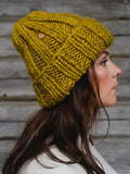 MAALARI MUFFI BONNET DE LAINE JAUNE