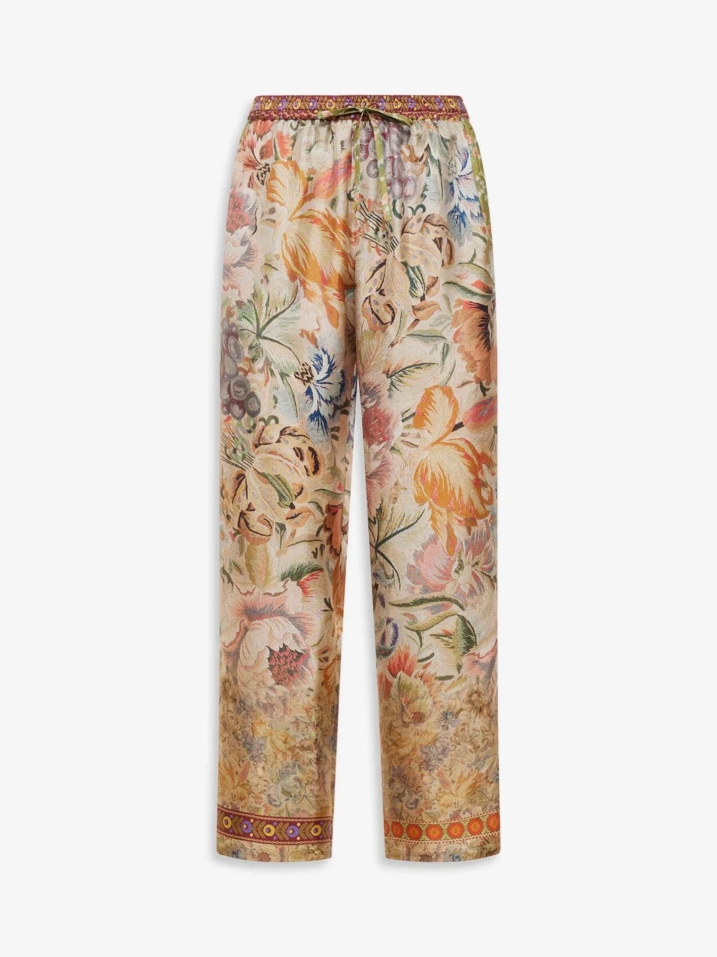 PANTALON FLORAL ALOE EN SOIE