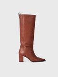 BOTTES EN CUIR DOLORES NOISETTE