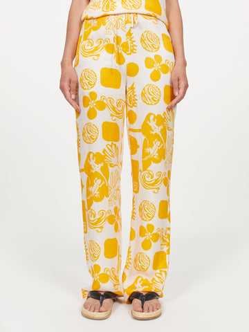 PANTALON IMPRIMÉ LUNARA MARIGOLD