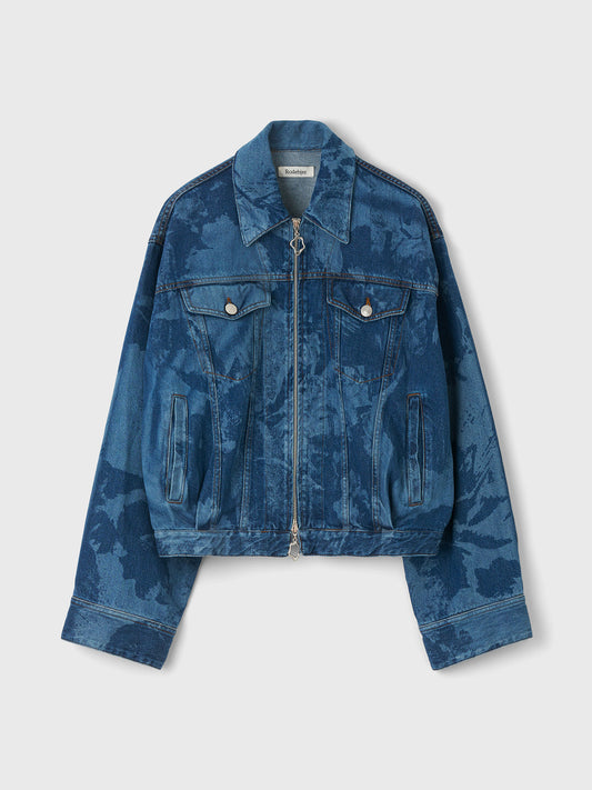 VESTE DENIM PISA - INDIGO FLOWER
