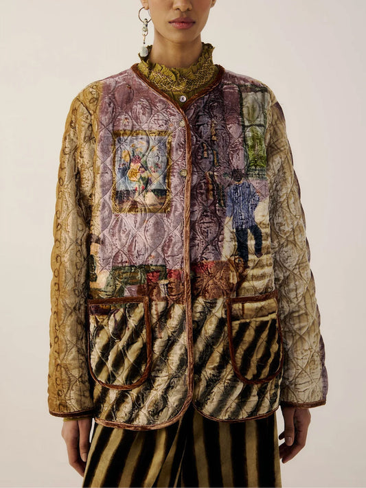 VESTE QUILTED - LIVING ROOM PRINT MULTI