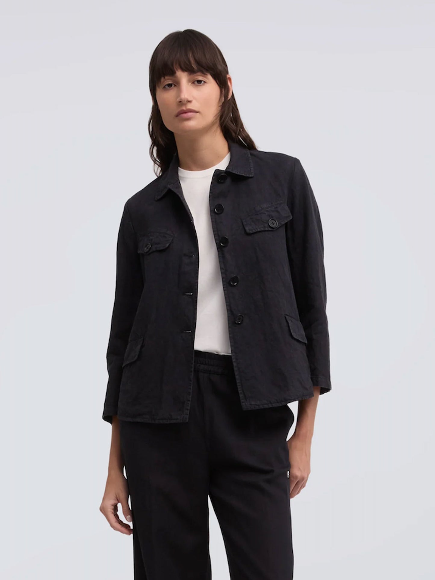 COSTUME EN COTON / LIN - NOIR