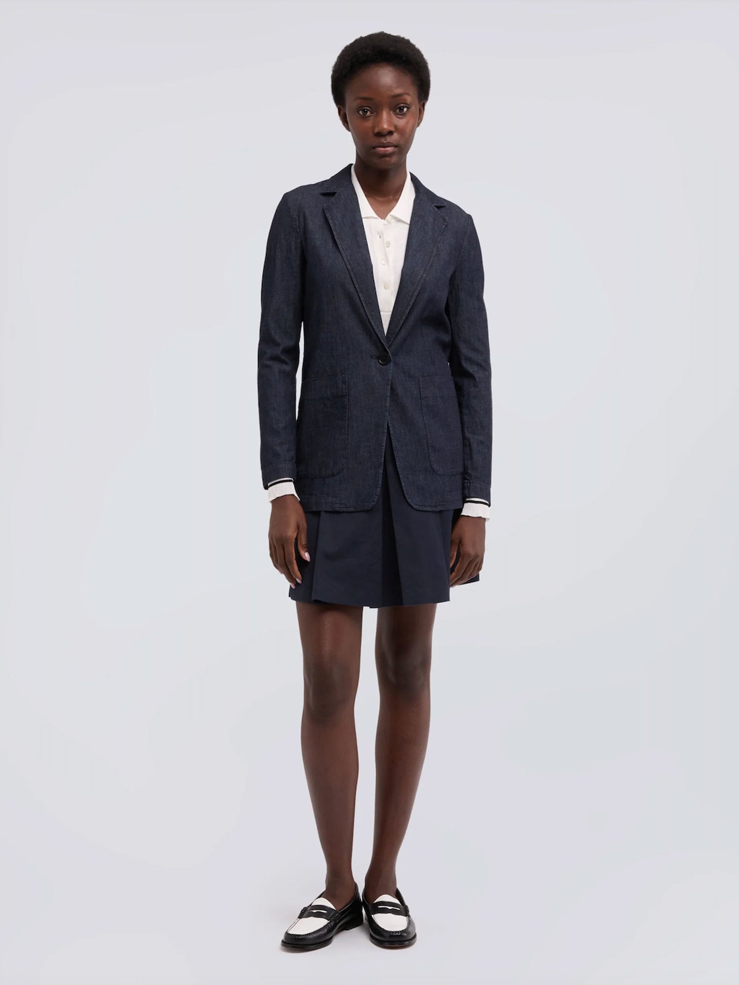 VESTE TAILLEUR DÉSTRUCTURÉE - DENIM