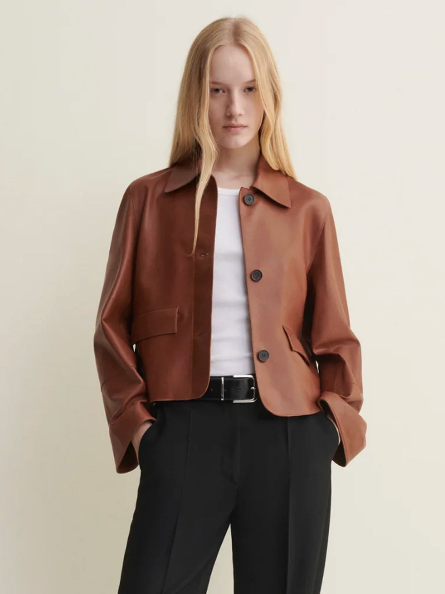 VESTE FEM - COGNAC