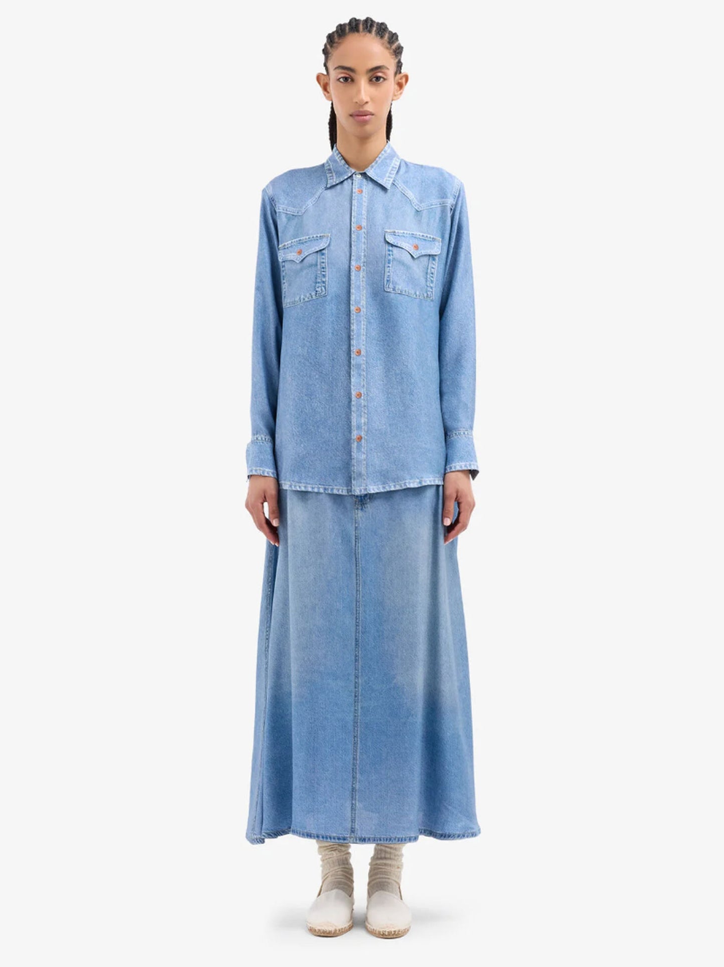 ALOE CHEMISE SOIE - DENIM