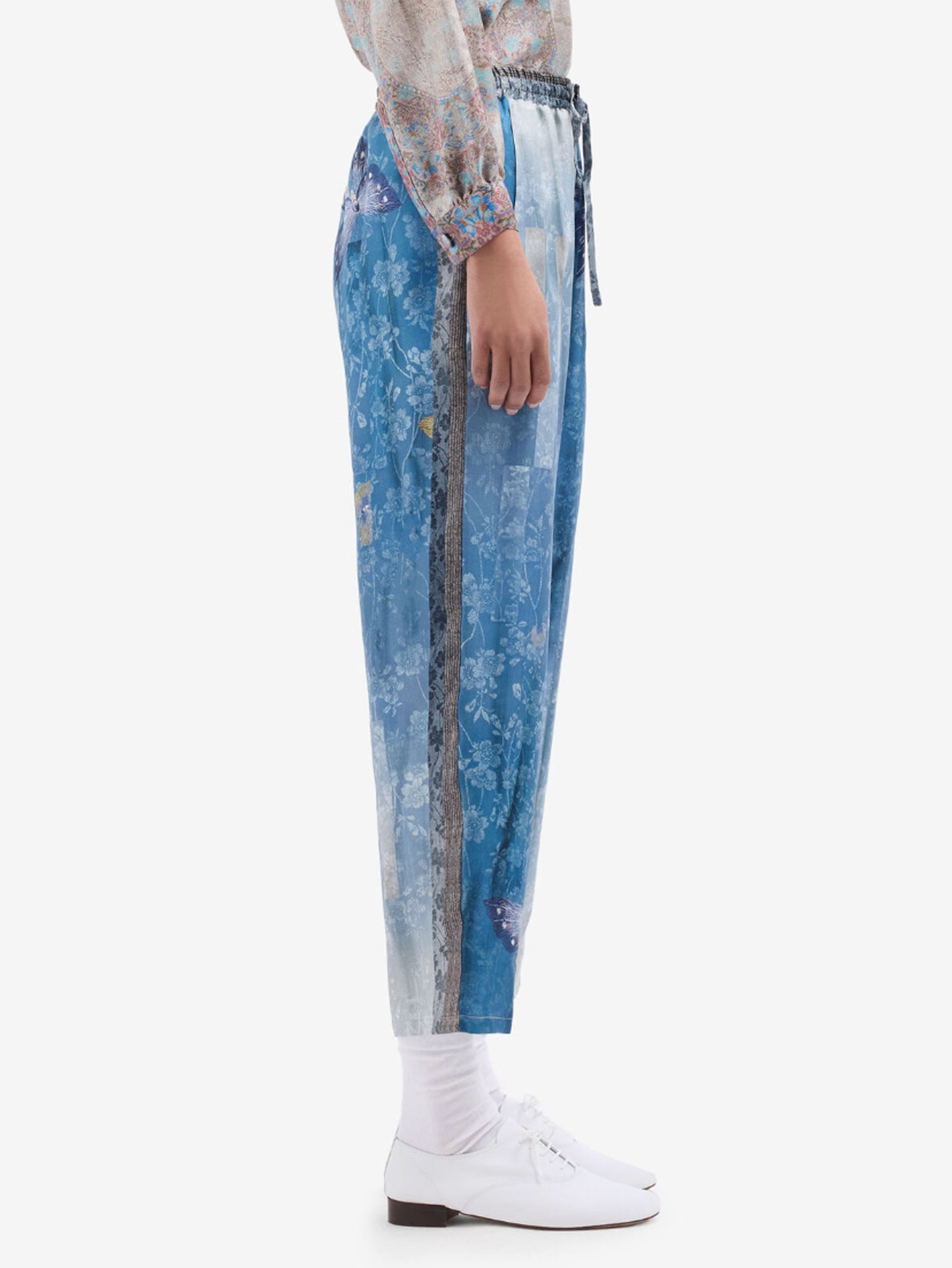 PANTALON ALOE SOIE - SKY BLUE