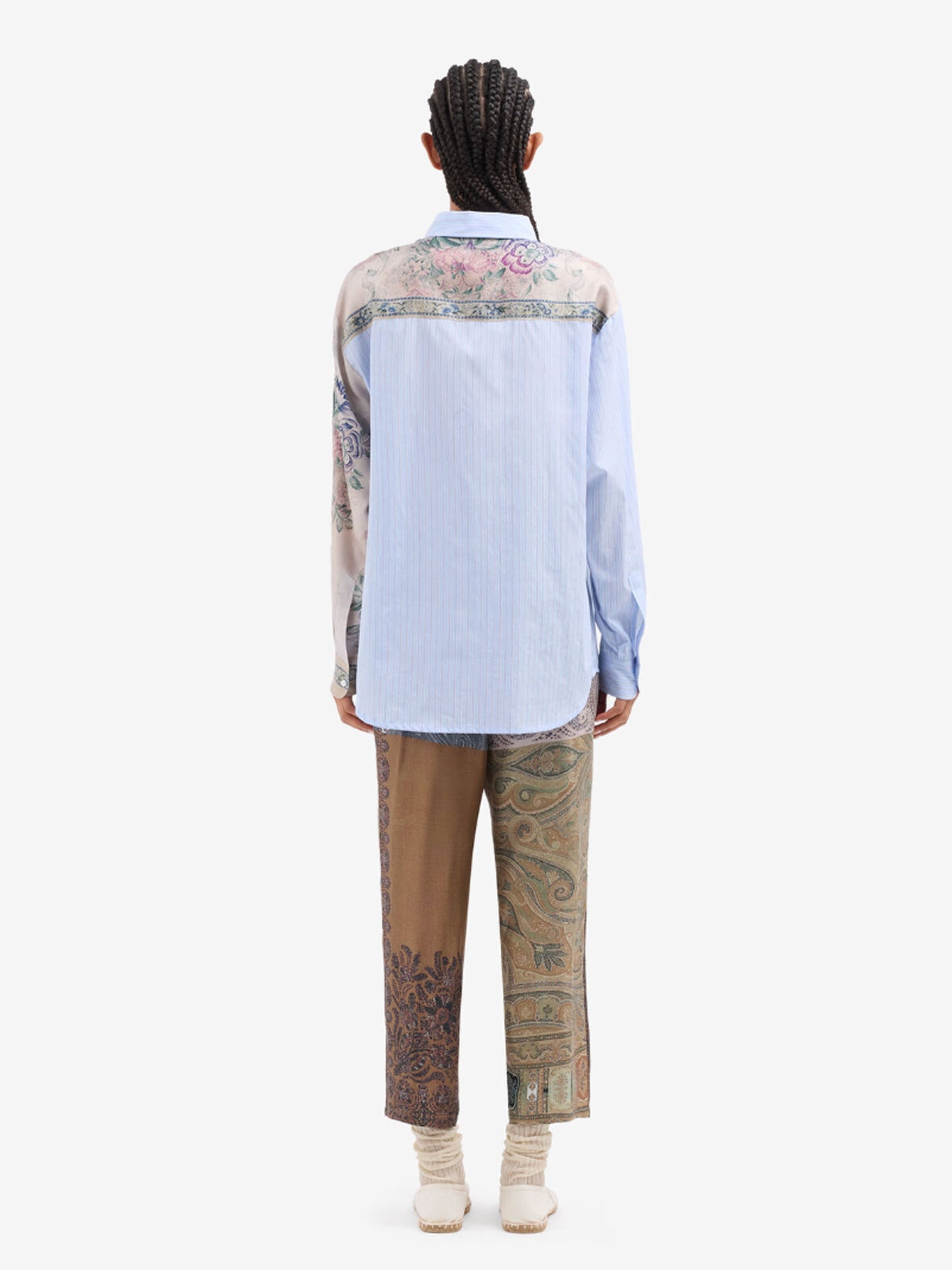 CHEMISE LONGSLEEVE COTON/SOIE - ROSE