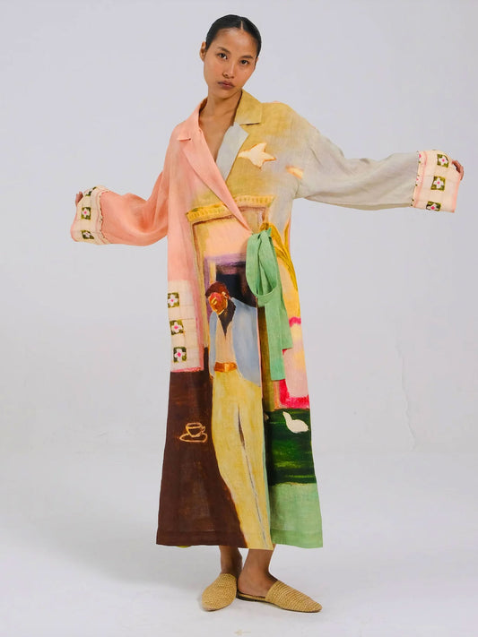 ROBE TIE UP MORNING COFFEE