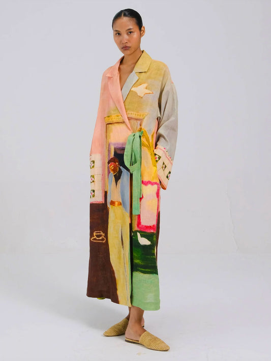 ROBE TIE UP MORNING COFFEE