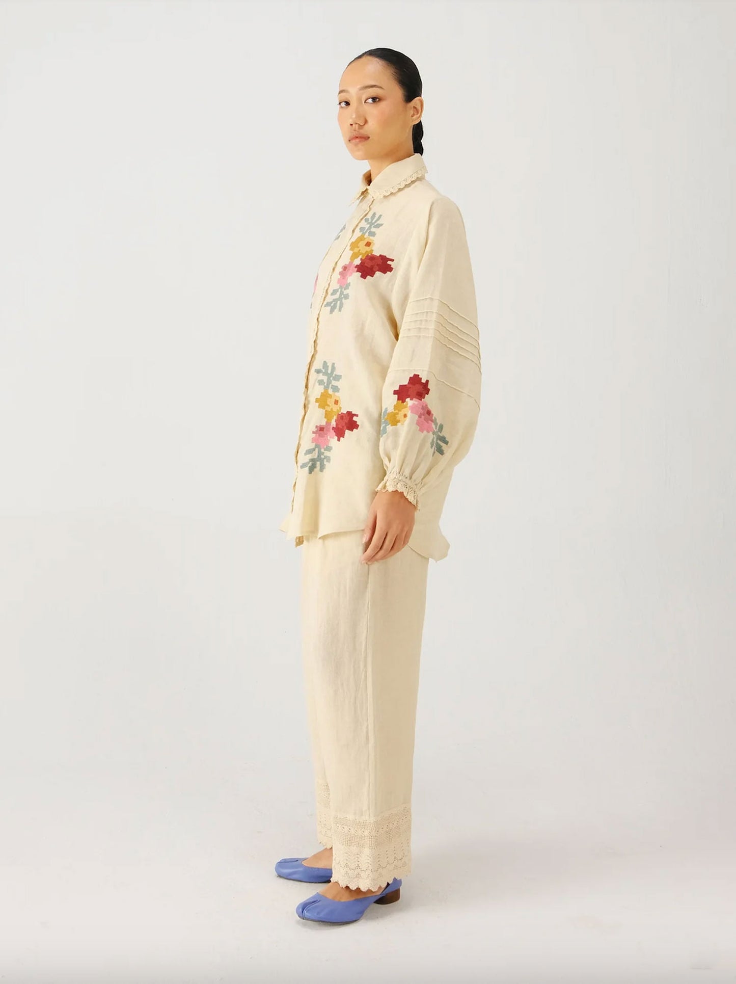CHEMISE MOIRA IVORY PIXEL