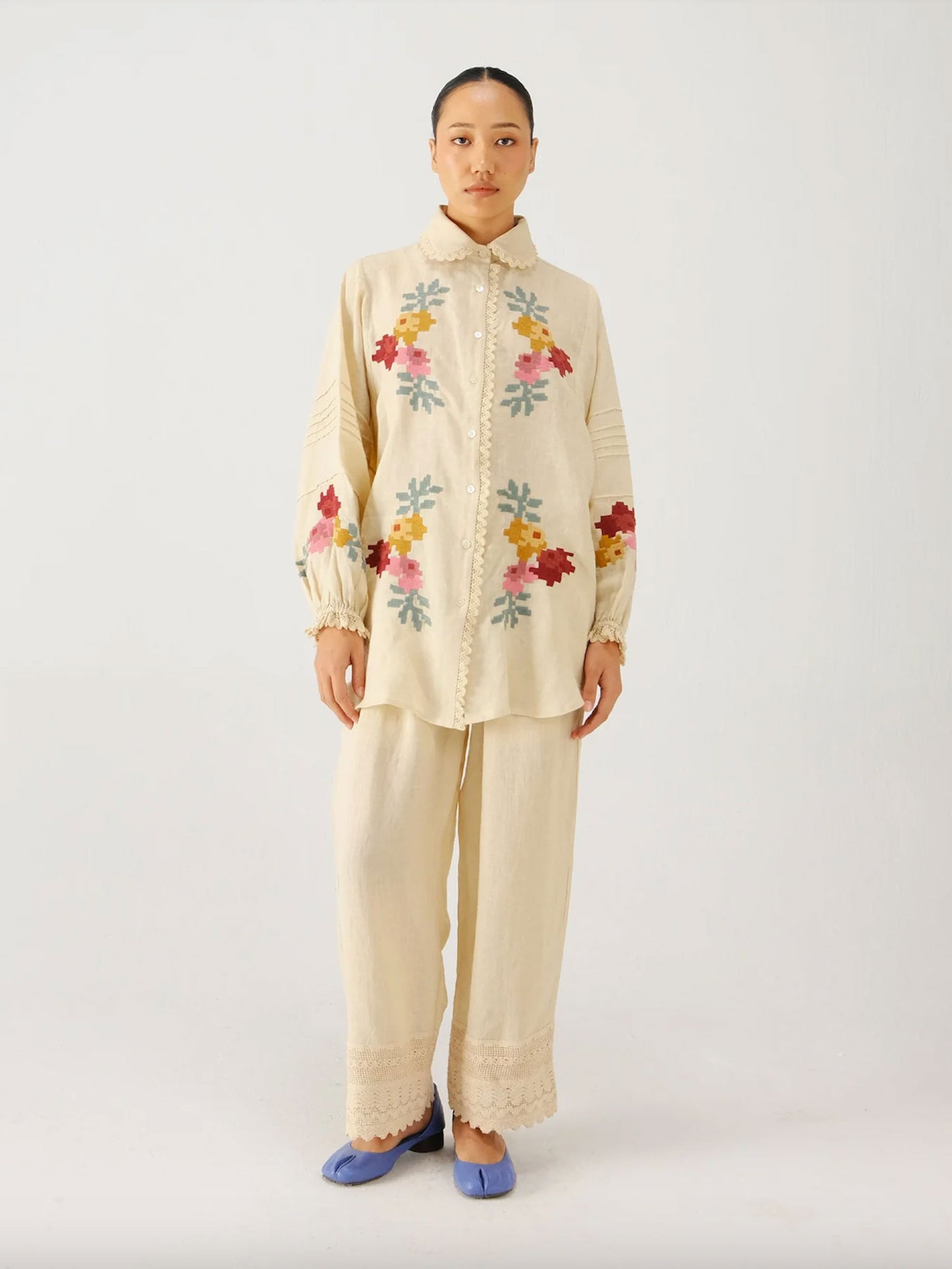 CHEMISE MOIRA IVORY PIXEL
