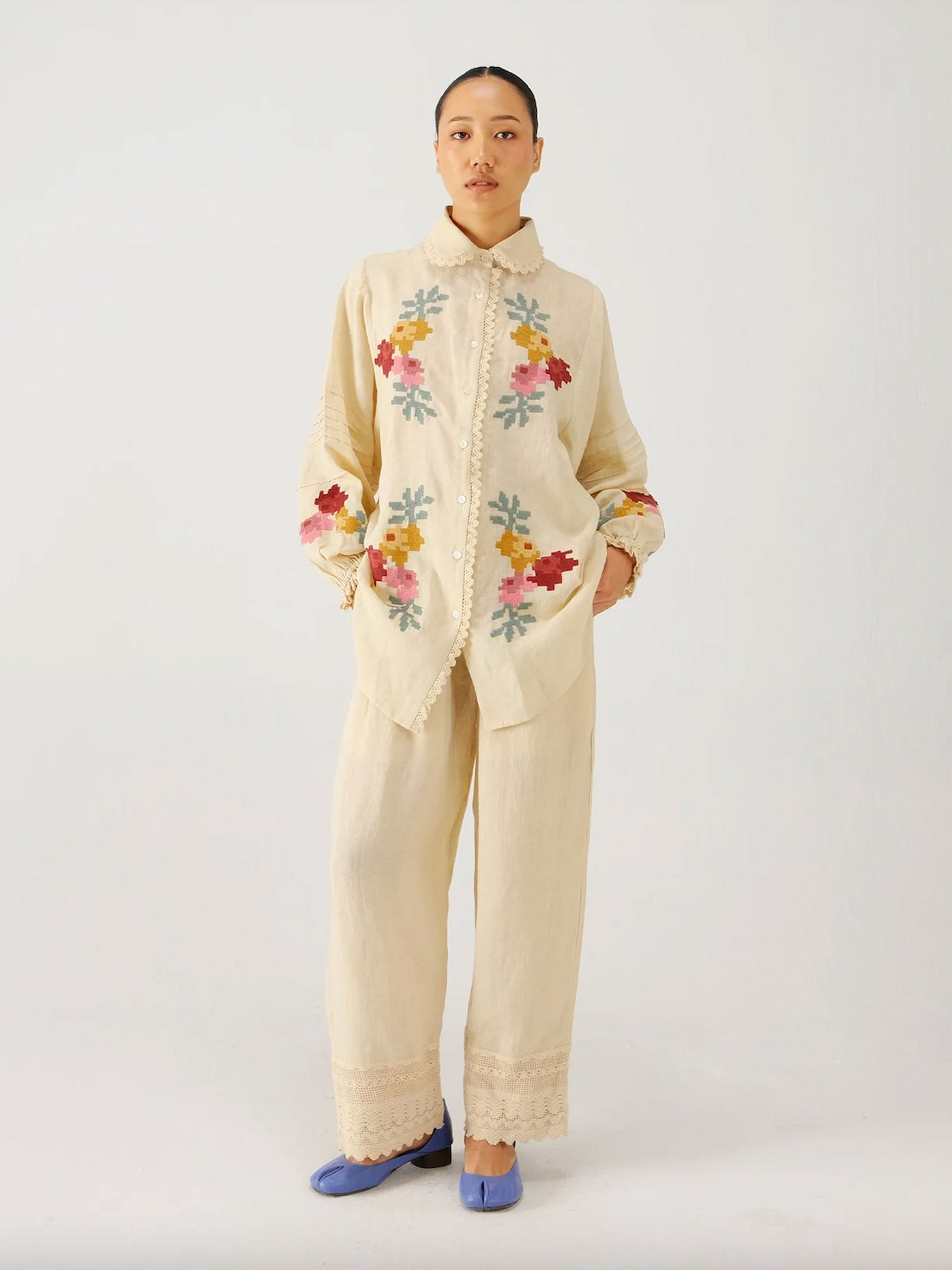 CHEMISE MOIRA IVORY PIXEL