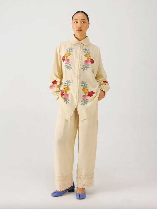 CHEMISE MOIRA IVORY PIXEL