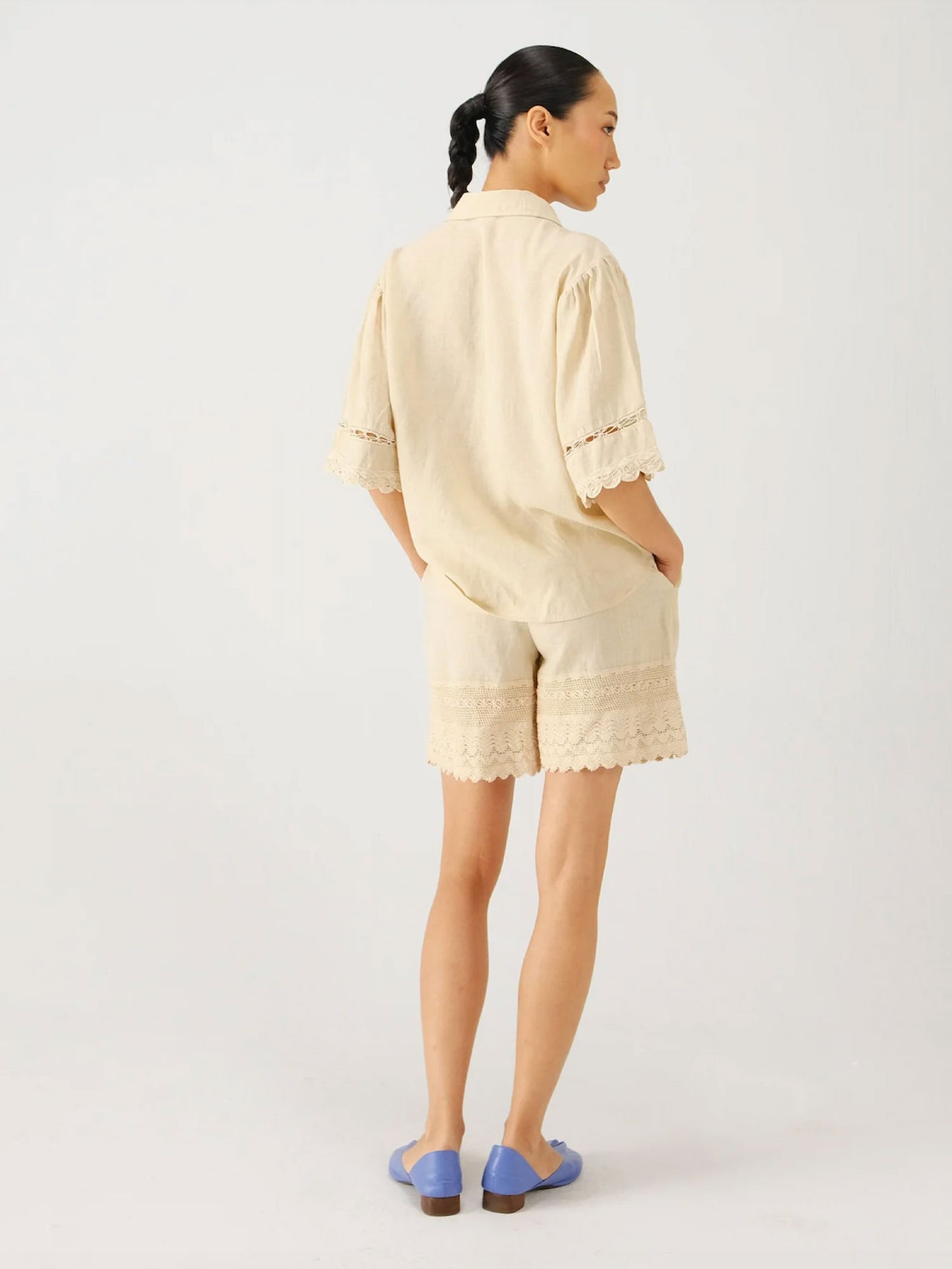 SHORT WIDE LEG IVORY