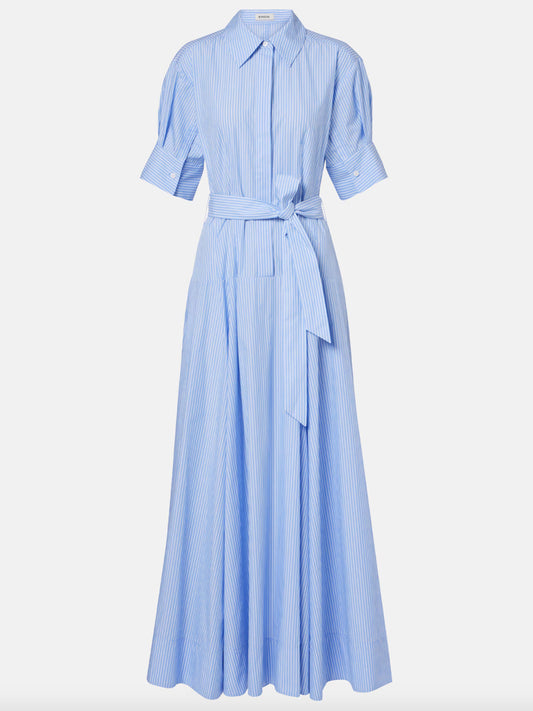 ROBE TRUMAN COTTON - BLU/STR