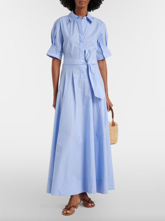 ROBE TRUMAN COTTON - BLU/STR