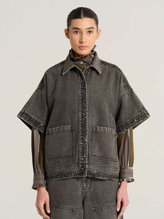 BLOUSE EMILE BOXY -  ANTHRACITE