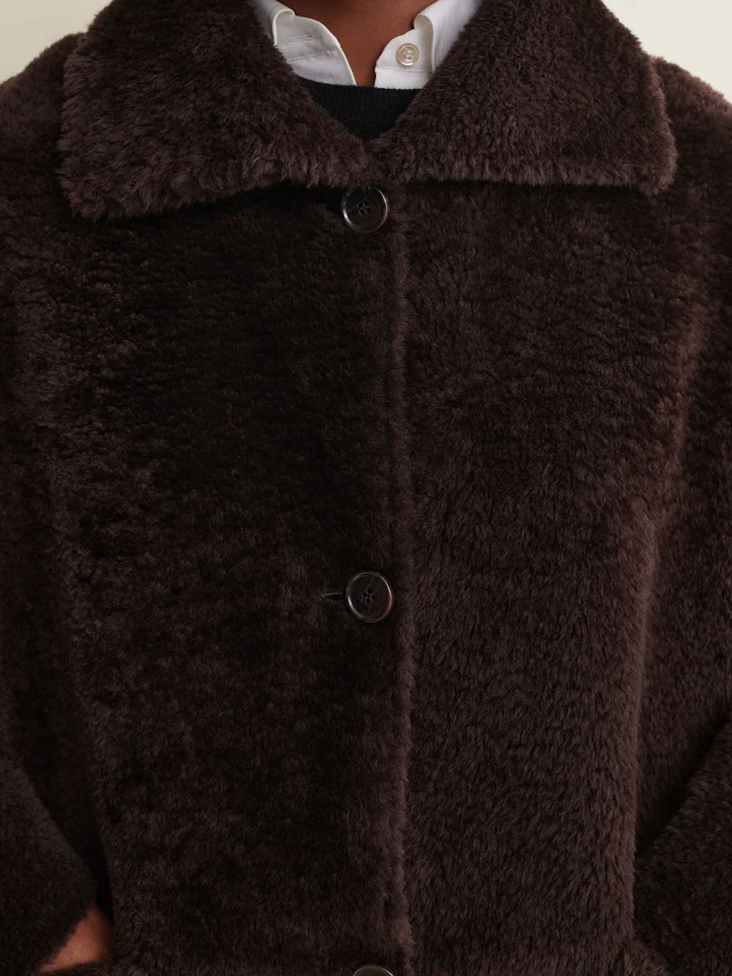 VESTE ISABELLA REVERSIBLE SHEARLING COFFEE BEAN