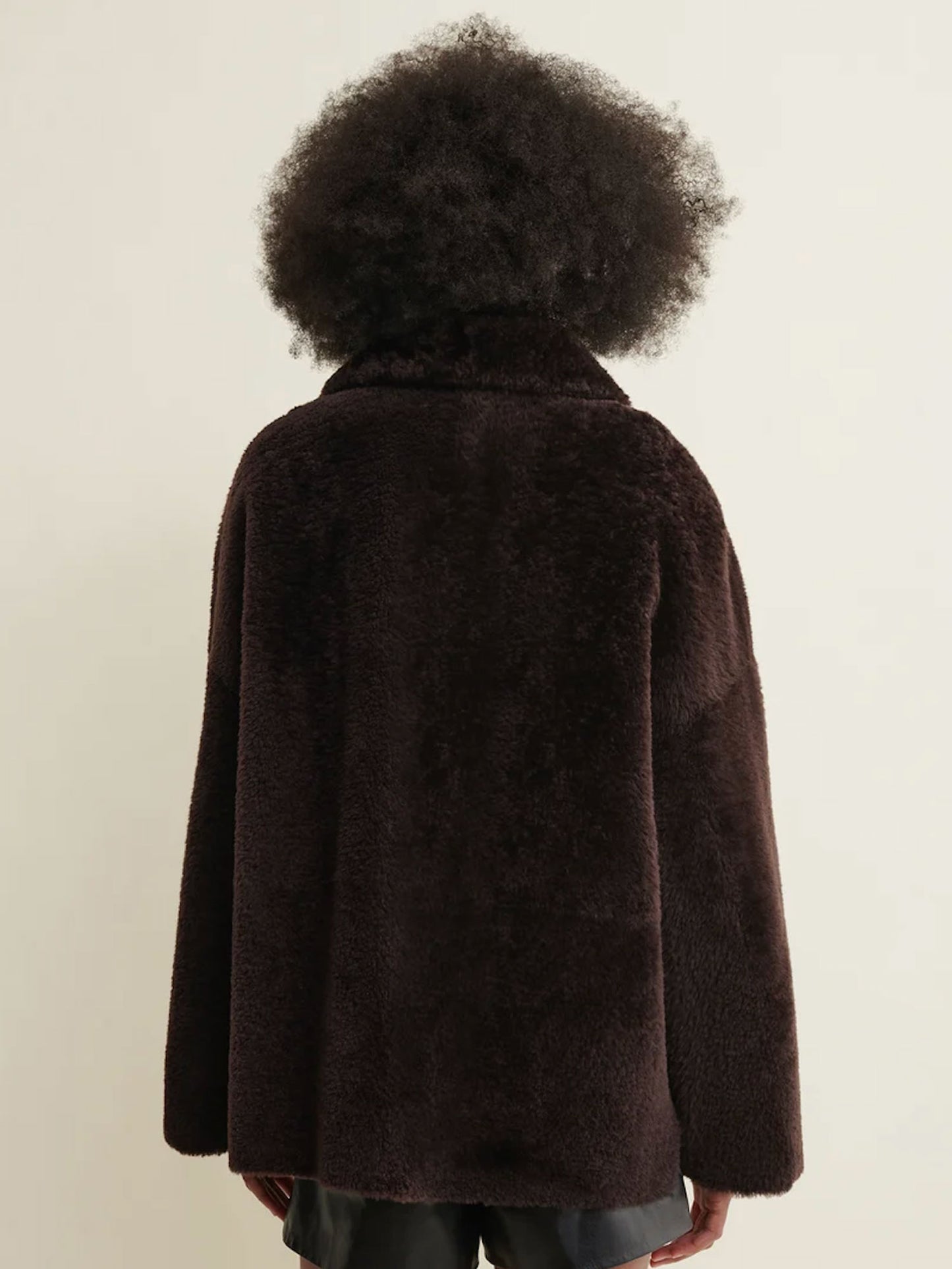 VESTE ISABELLA REVERSIBLE SHEARLING COFFEE BEAN