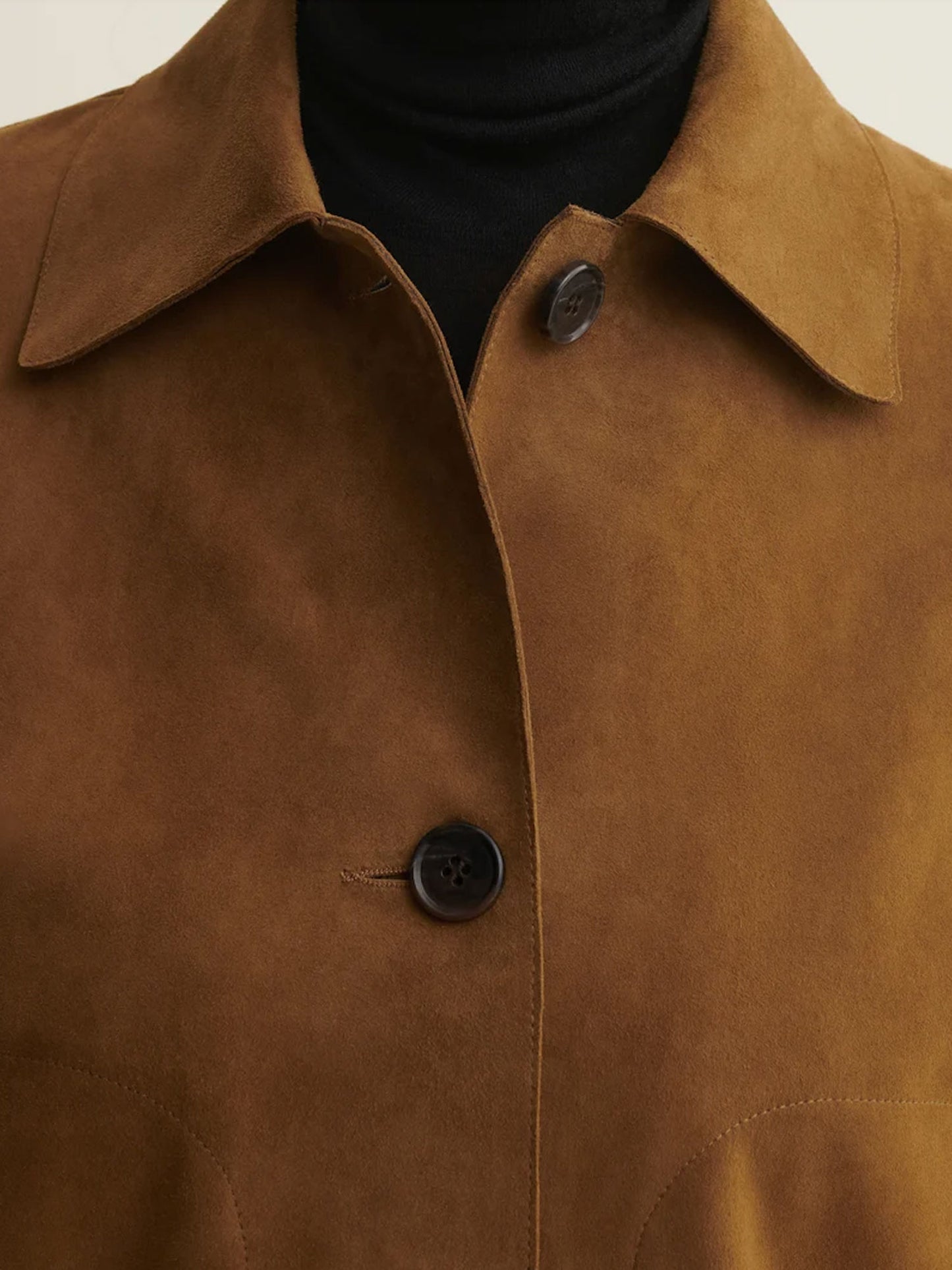 VESTE EMY GOAT SUEDE DARK OLIVE