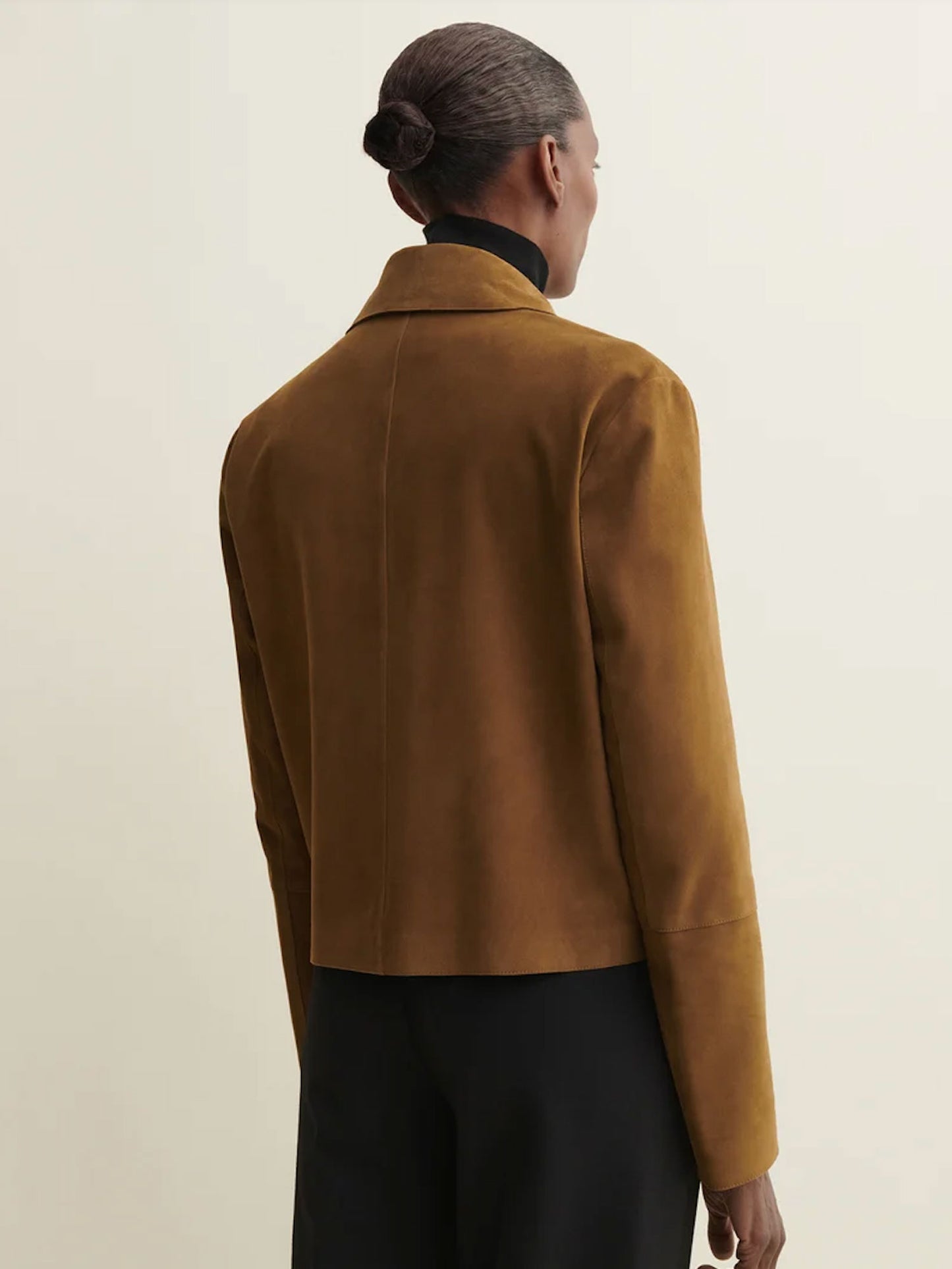 VESTE EMY GOAT SUEDE DARK OLIVE