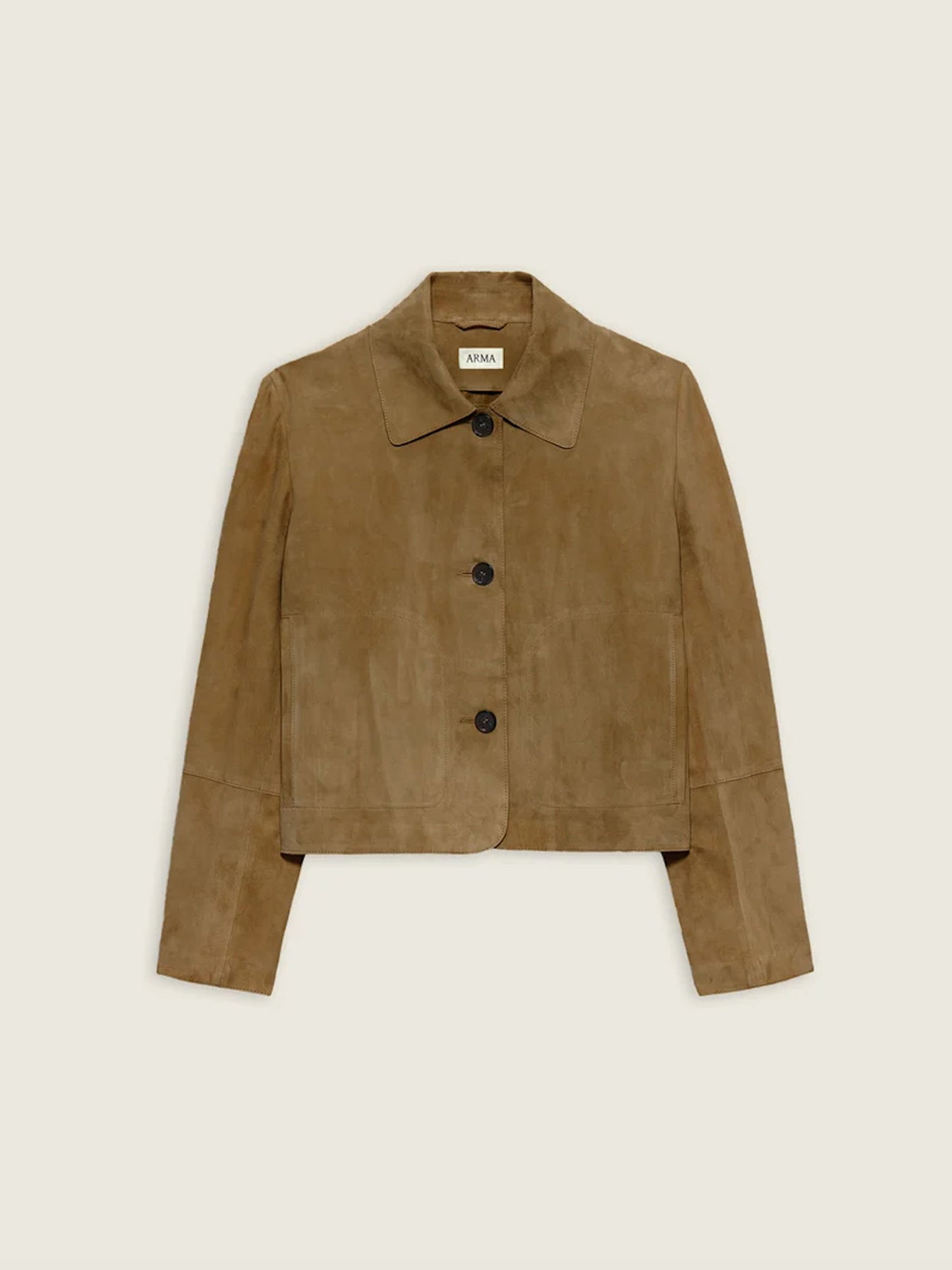 VESTE EMY GOAT SUEDE DARK OLIVE