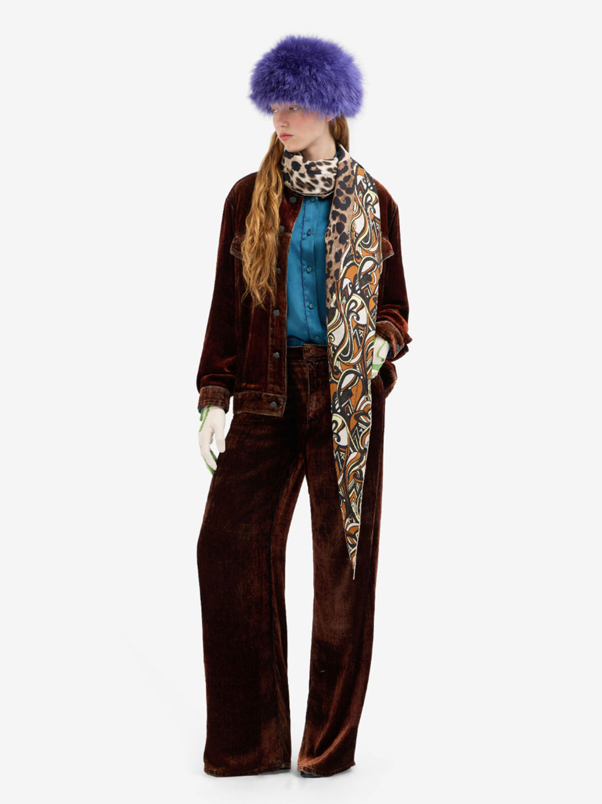 PANTALON KANDOX COPPER BROWN DENIM VELVET