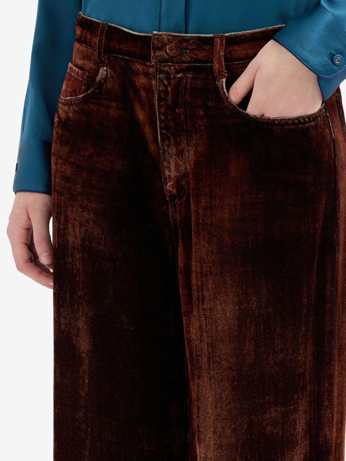 PANTALON KANDOX COPPER BROWN DENIM VELVET