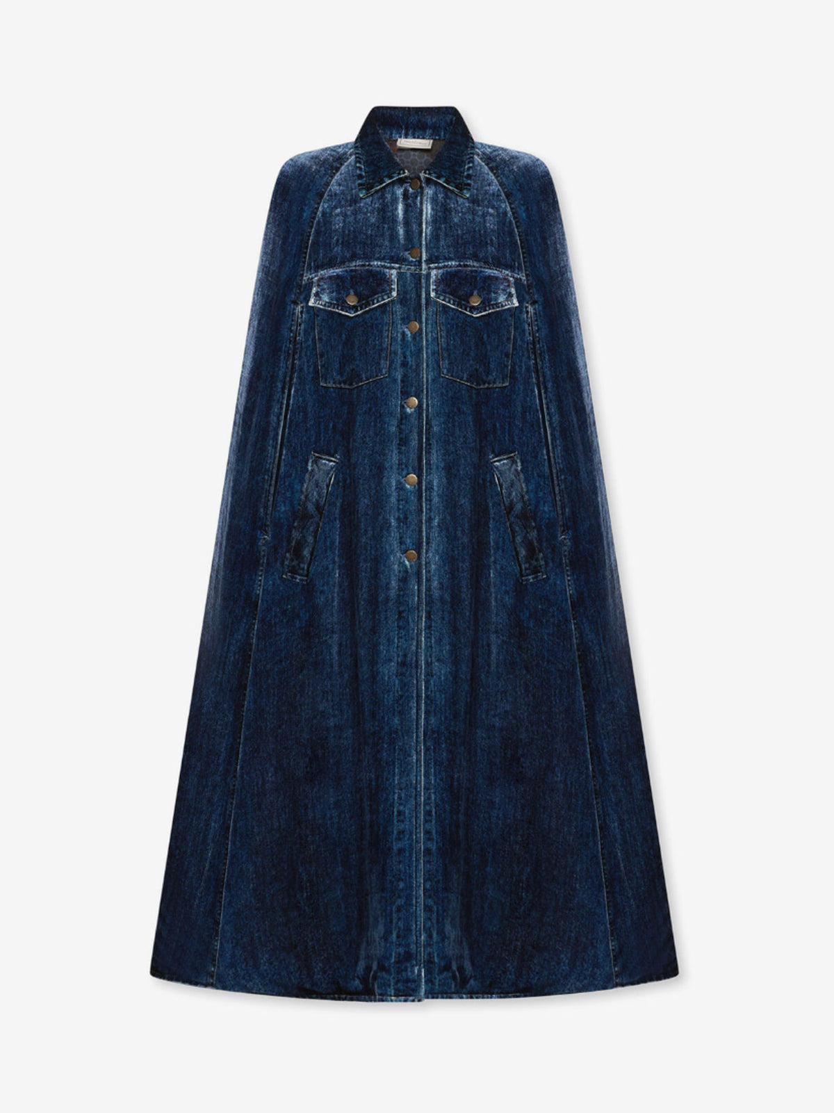 CAPE KANDOX LONG DENIM BLUE VELVET