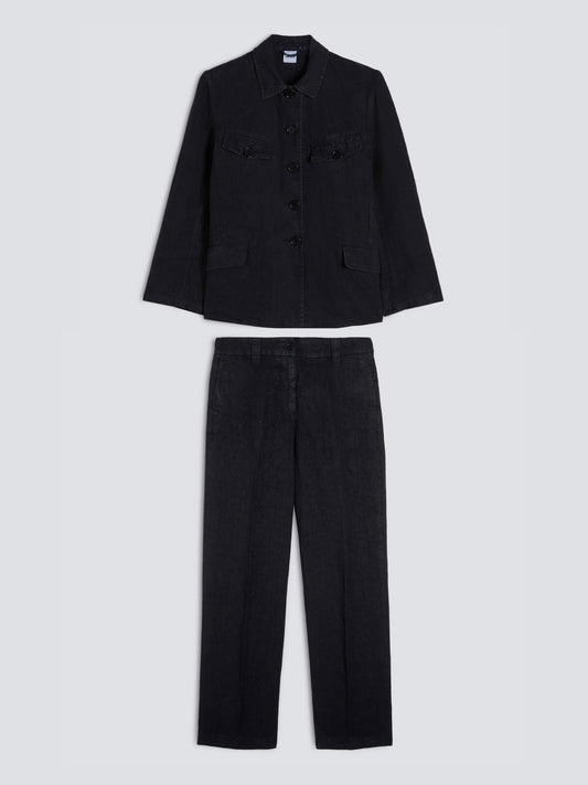 COSTUME EN COTON / LIN - NOIR