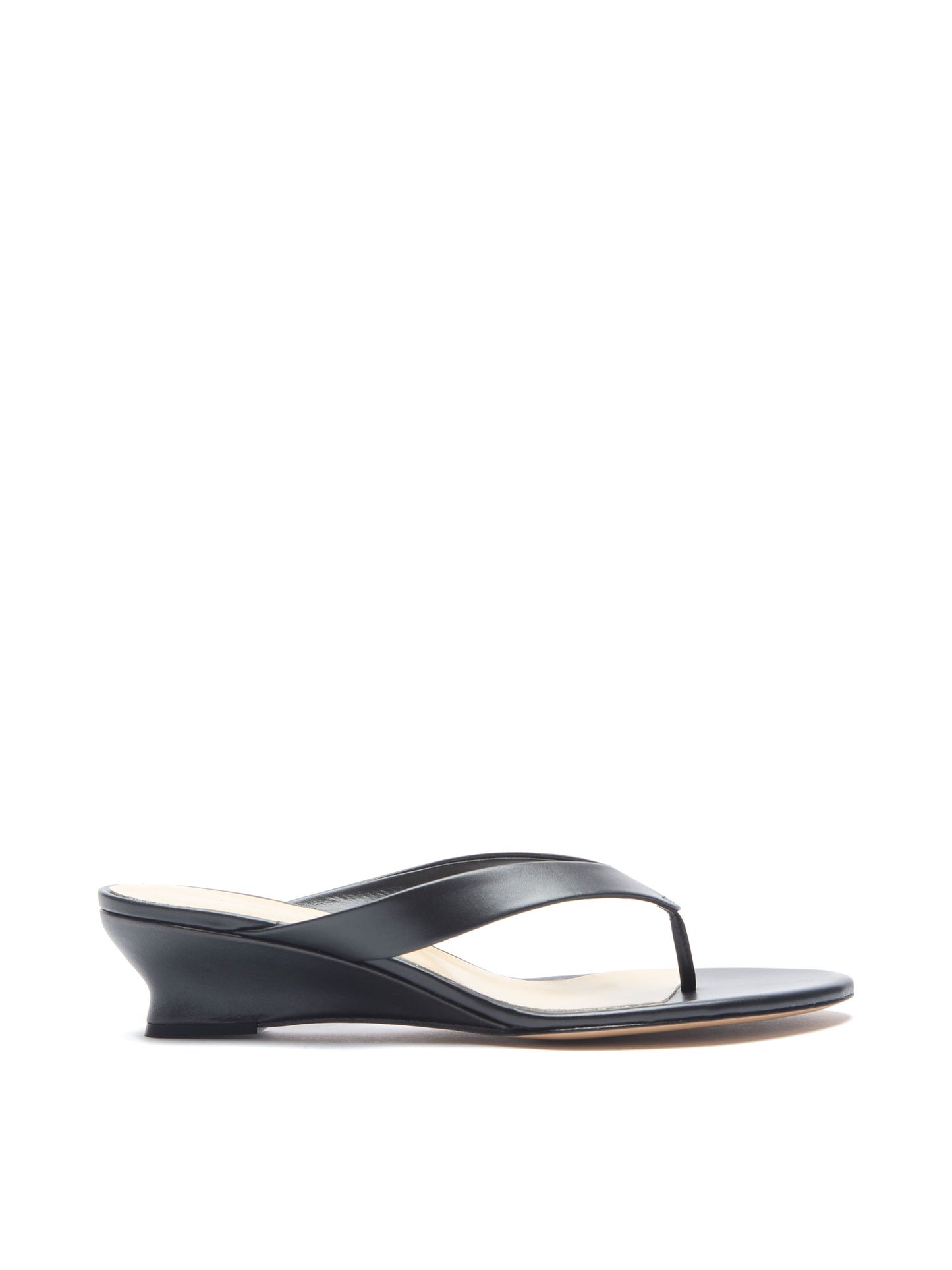 SANDALE MICRO WEDGE THONG - BLACK