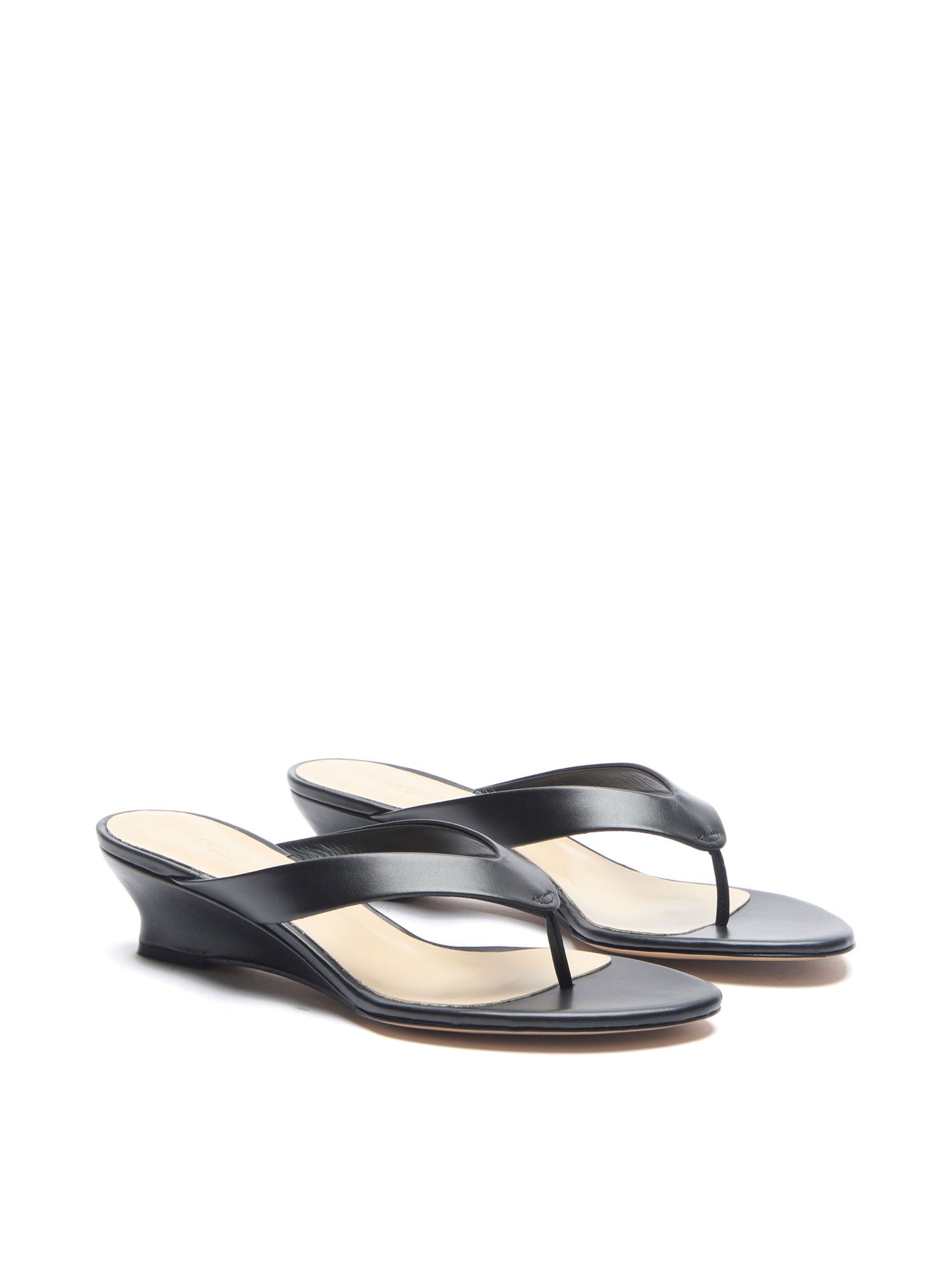 SANDALE MICRO WEDGE THONG - BLACK