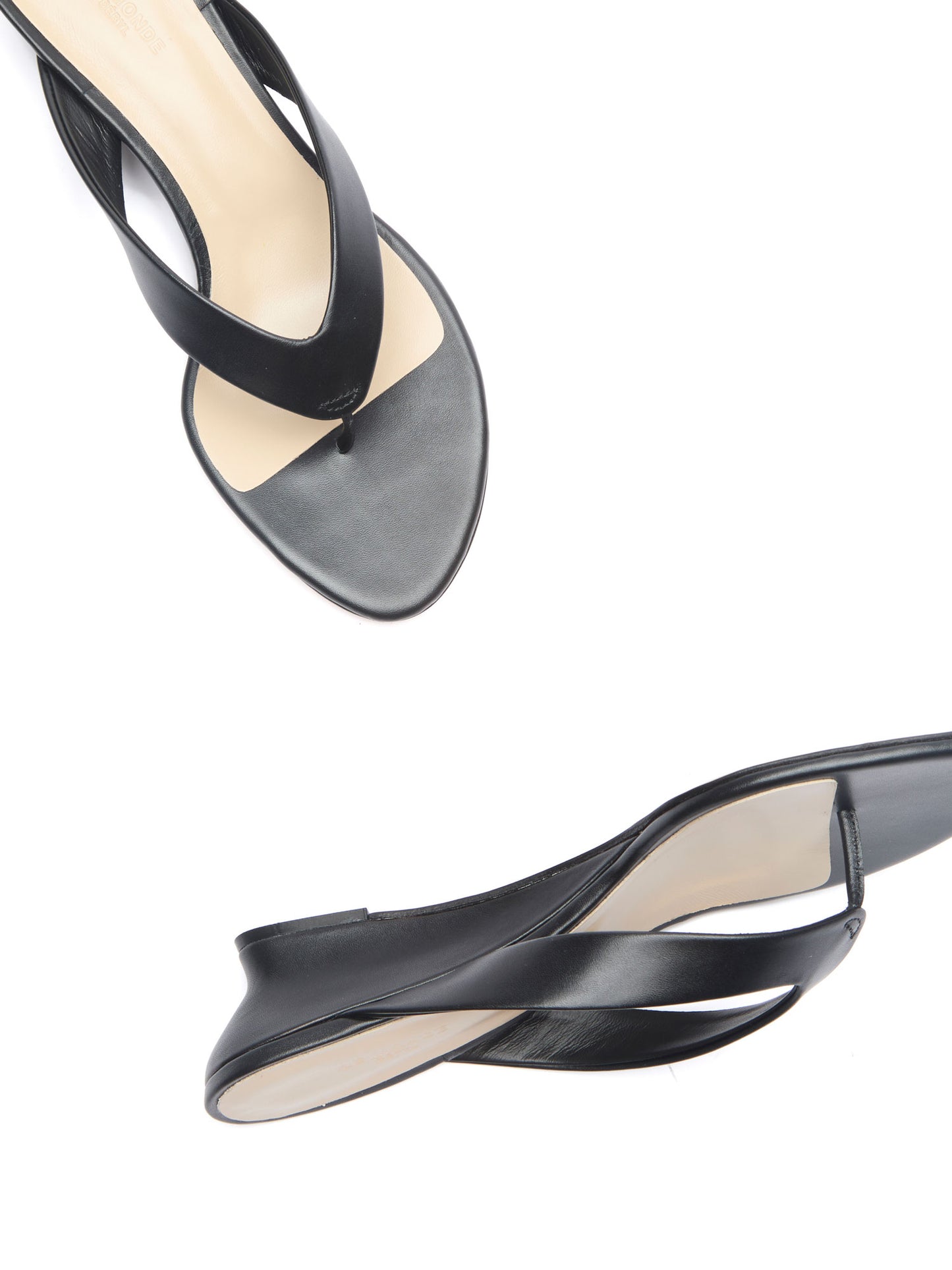SANDALE MICRO WEDGE THONG - BLACK