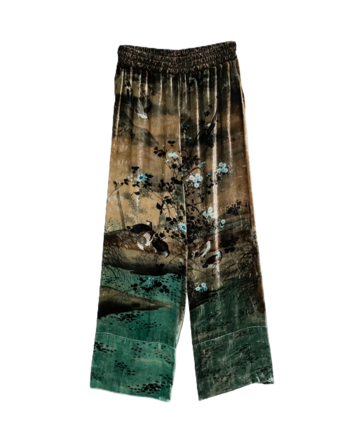 PANTALON KANADA SILK VELVET - BEIGE/BROWN