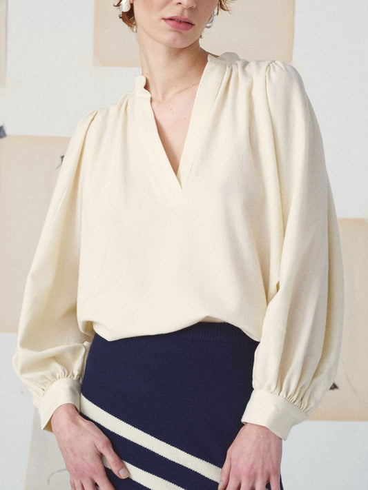 BLOUSE CLAUDIA - L'ABSTRACTION - ÉCRU