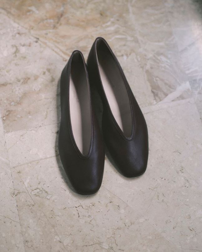 BALLERINES LUNA EN CUIR - NOIR