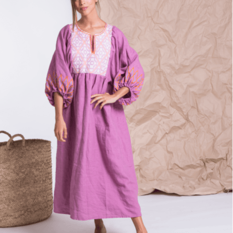 ROBE LONGUE BUTTERFLY - VIOLET
